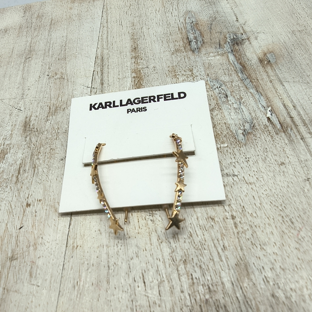 Karl Lagerfeld Paris Gold-tone Star Earrings